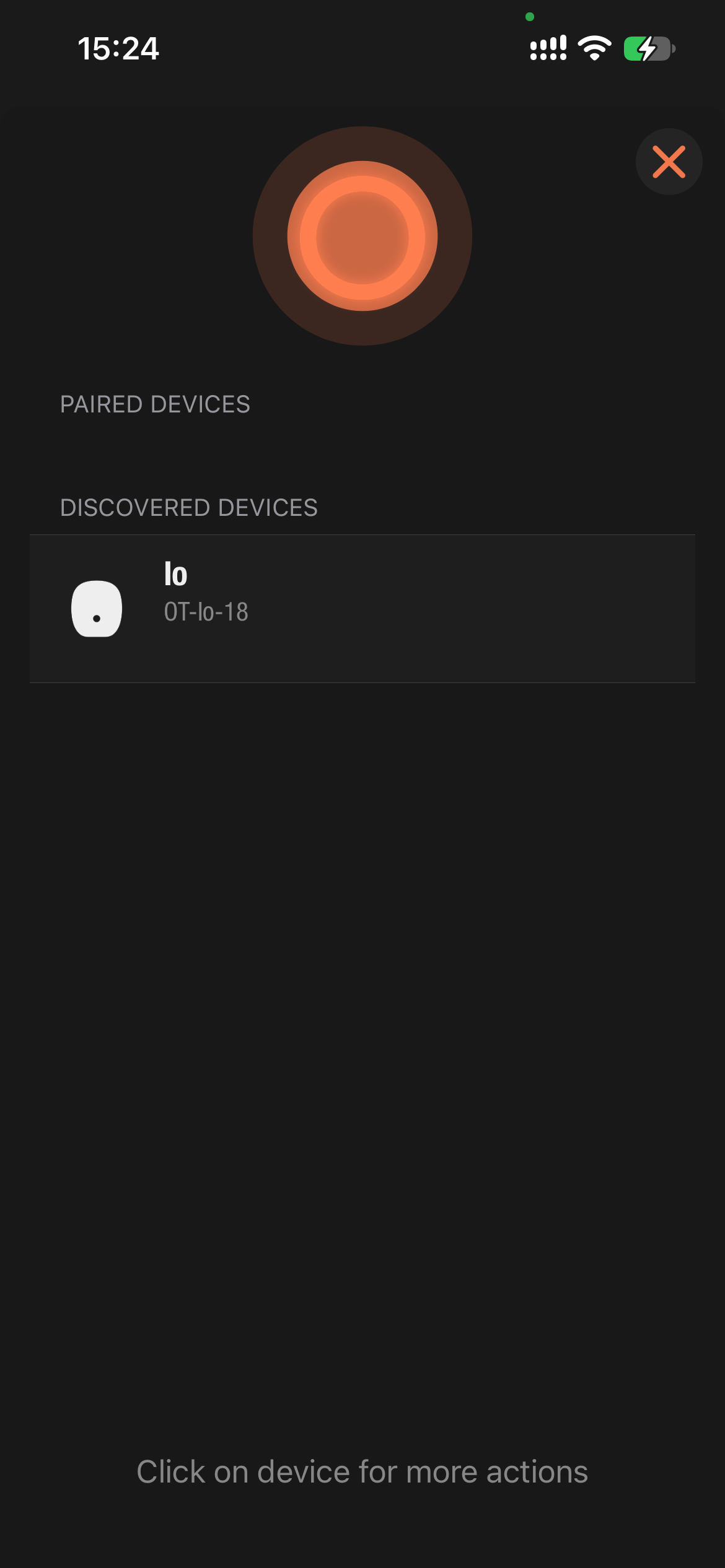 Io listed under Discovered devices