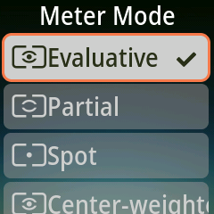 Meter Mode list