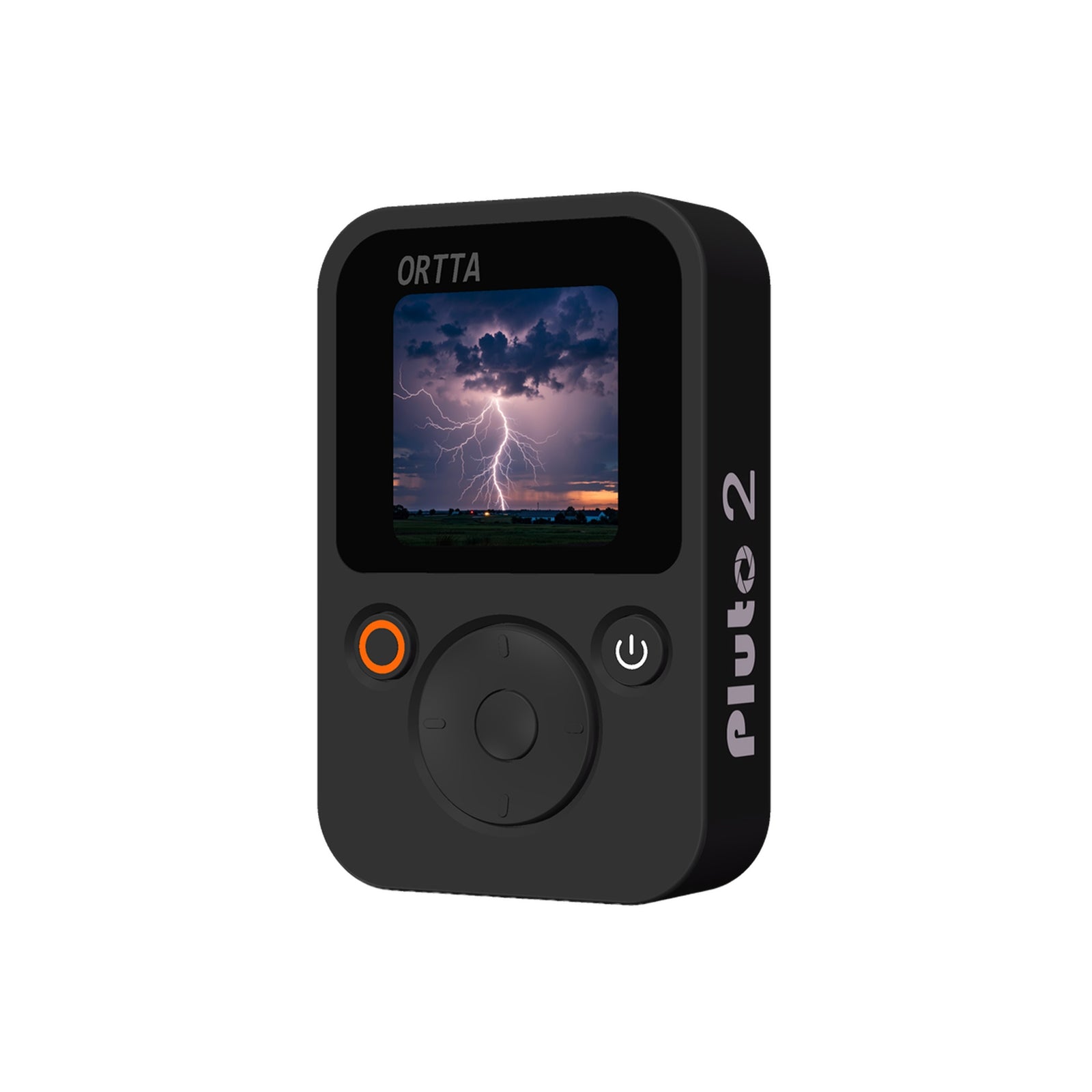 Ortta Pluto 2 high-speed camera trigger with color screen, front view